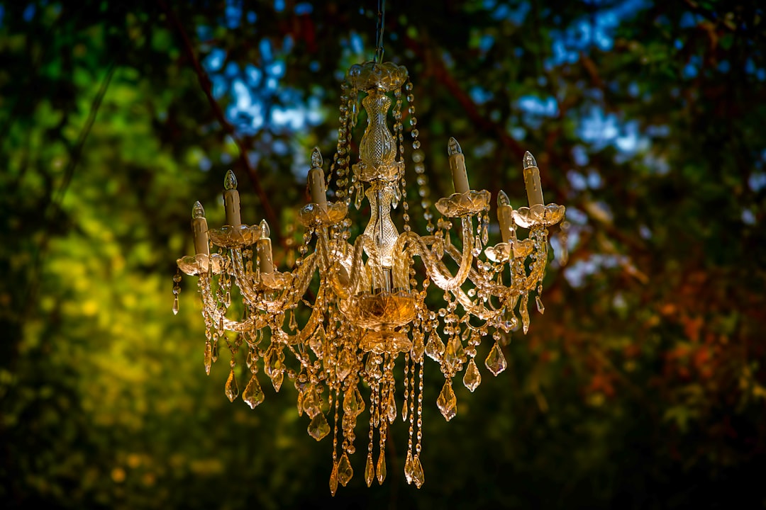 Photo glass chandelier